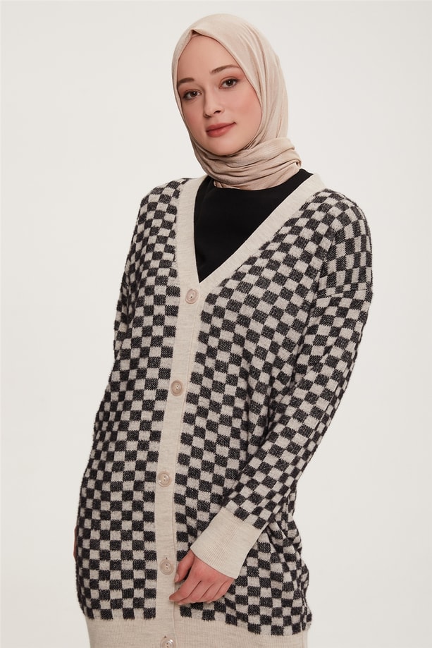 Armine Hırka 22KD4207 Taş