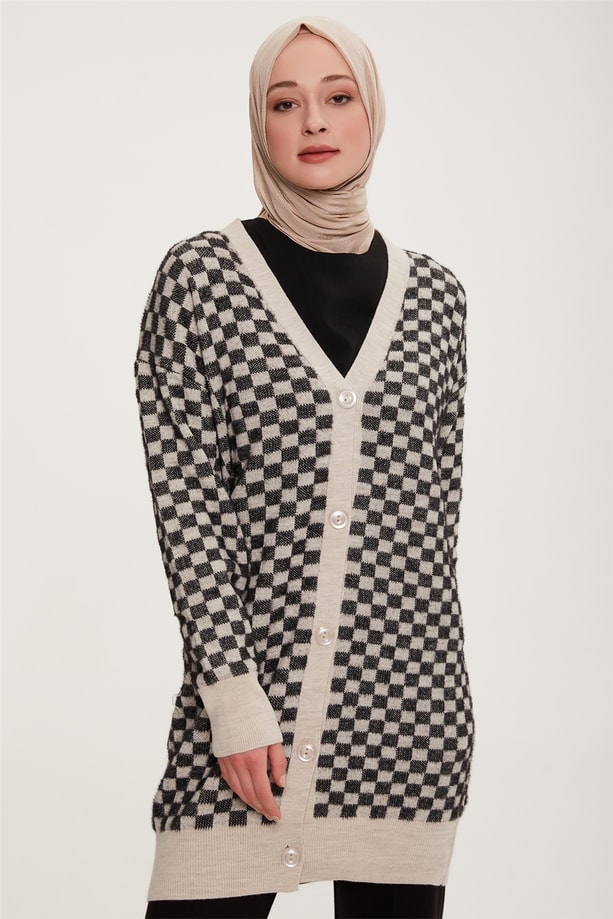 Armine Hırka 22KD4207 Taş