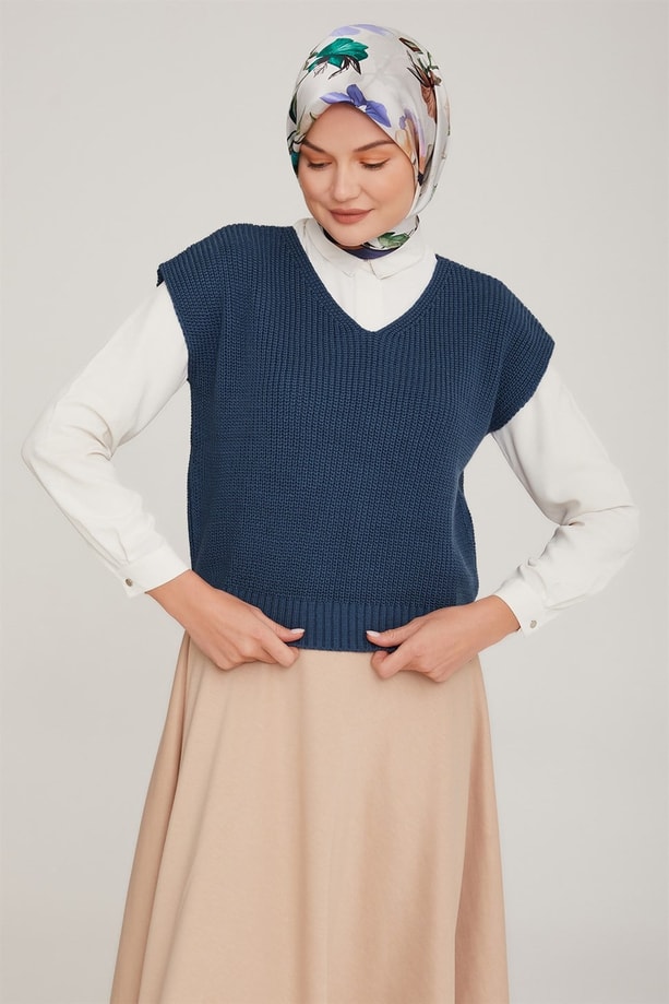 Armine Süveter 22KD4213 İndigo