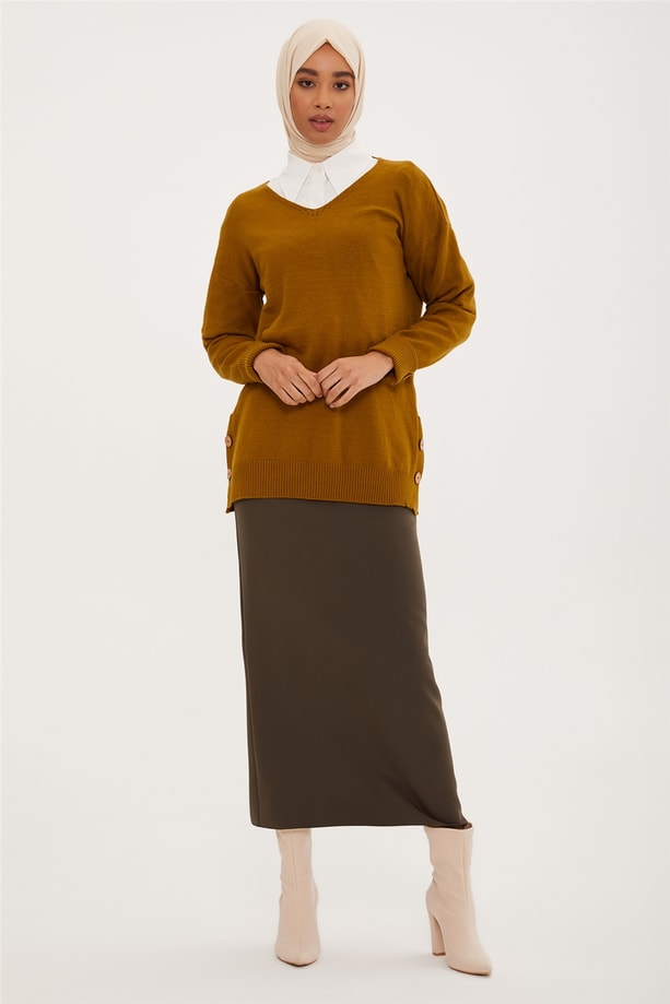 Armine Tunik 22KD4219 Zeytinyağı