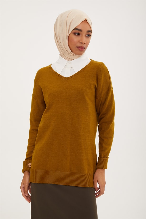 Armine Tunik 22KD4219 Zeytinyağı