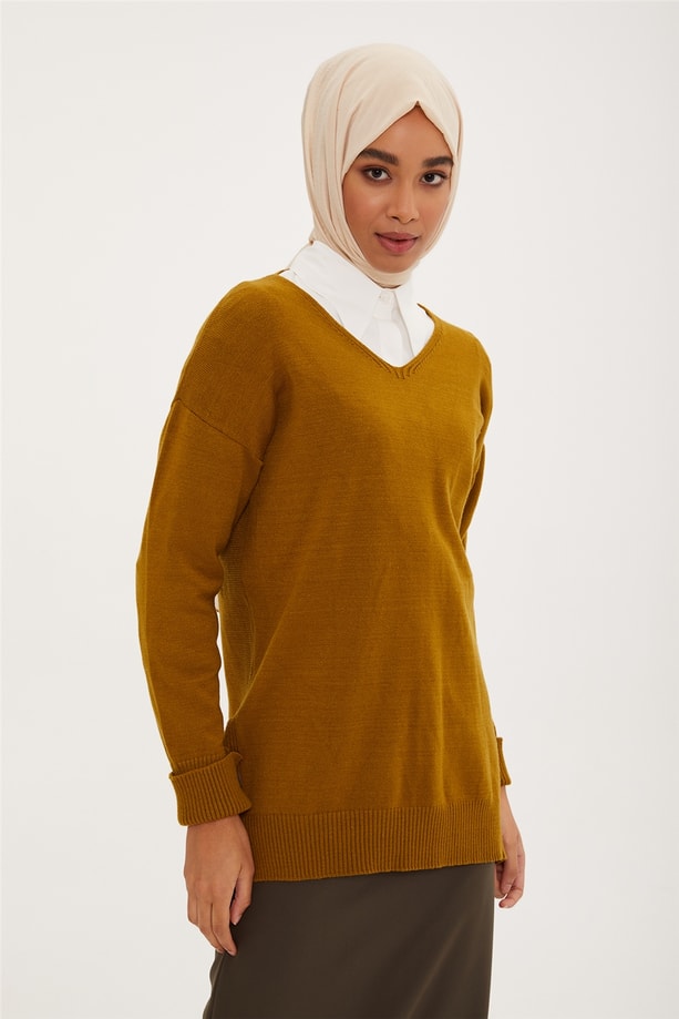 Armine Tunik 22KD4219 Zeytinyağı