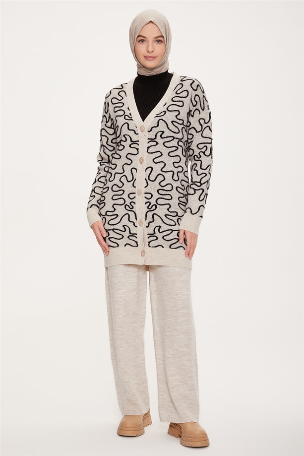 Armine Hırka 22KD4233 Taş
