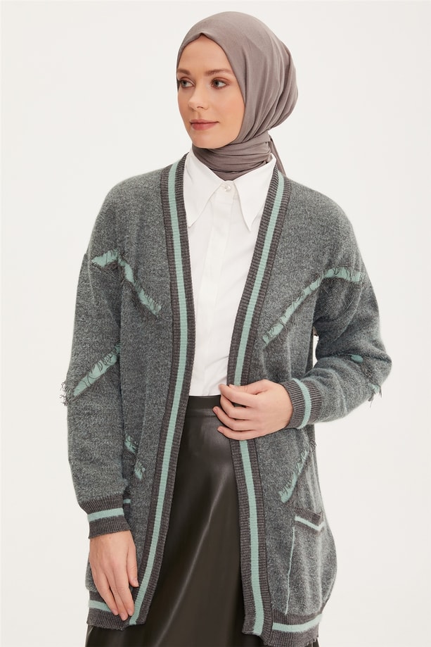 Armine Hırka 22KD4234 Gri