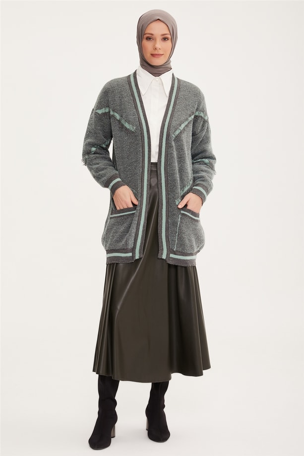 Armine Hırka 22KD4234 Gri