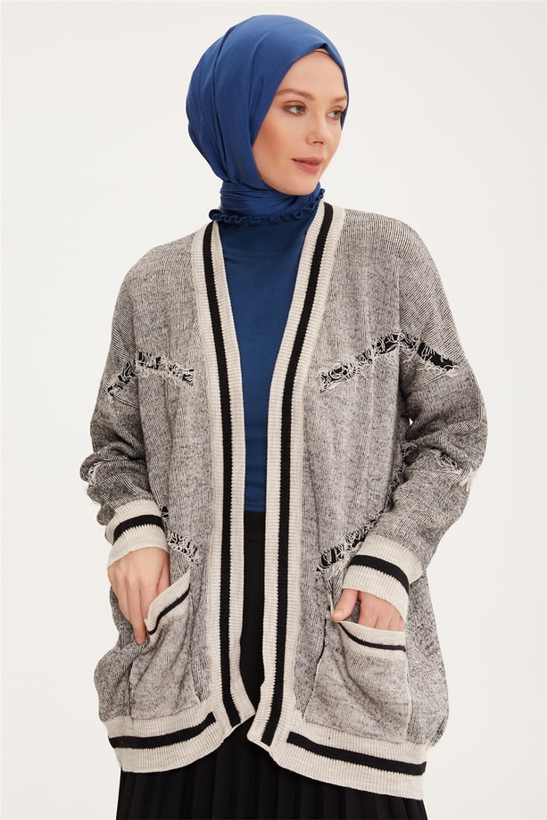 Armine Hırka 22KD4234 Taş