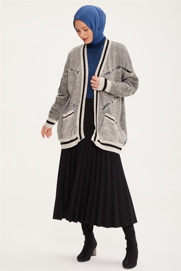 Armine Hırka 22KD4234 Taş