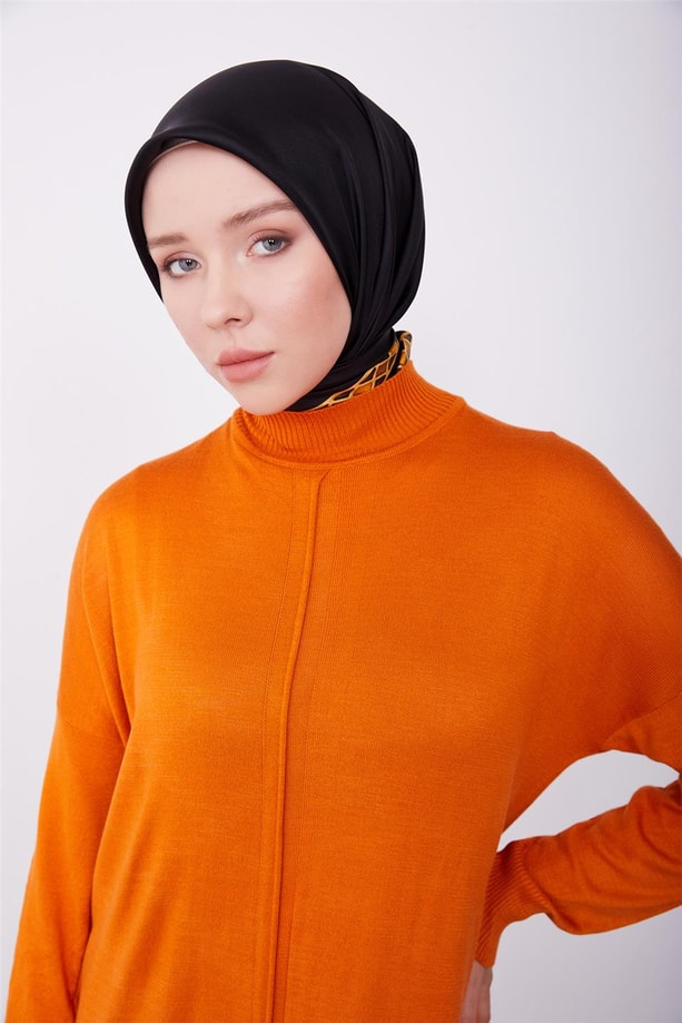 Armine Elbise 22Kd4248 Yanık Oranj