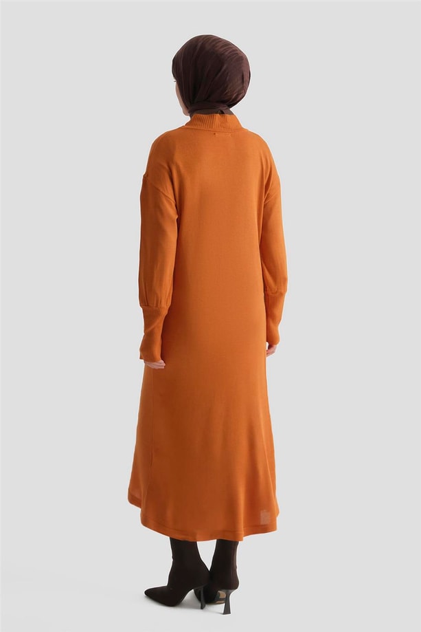 Armine Tunik Elbise 23Kd4249 Yanık Oranj