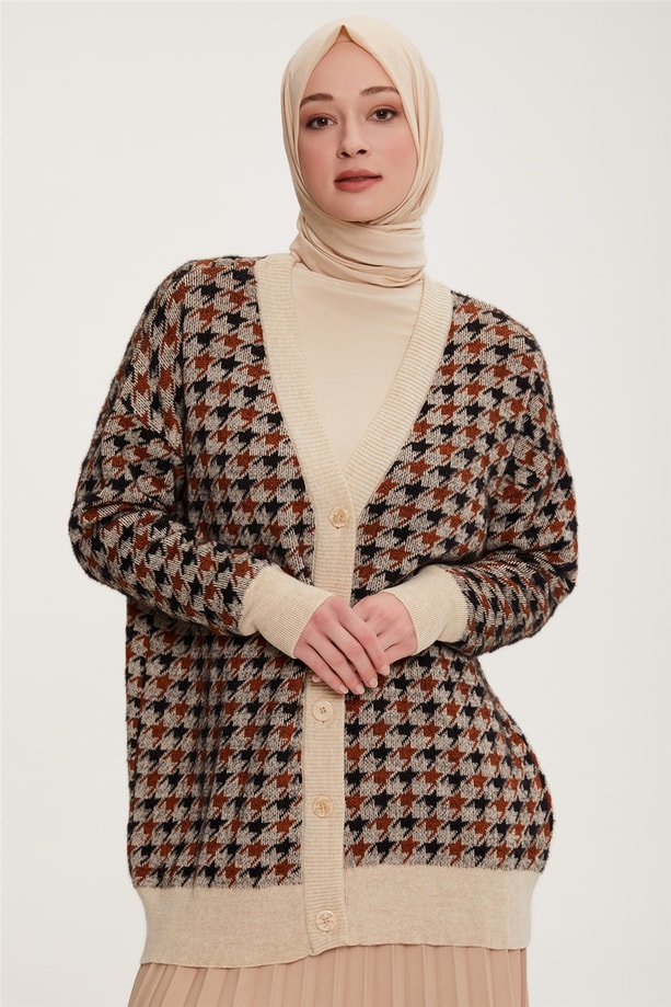 Armine Hırka 22KD4251 Taş