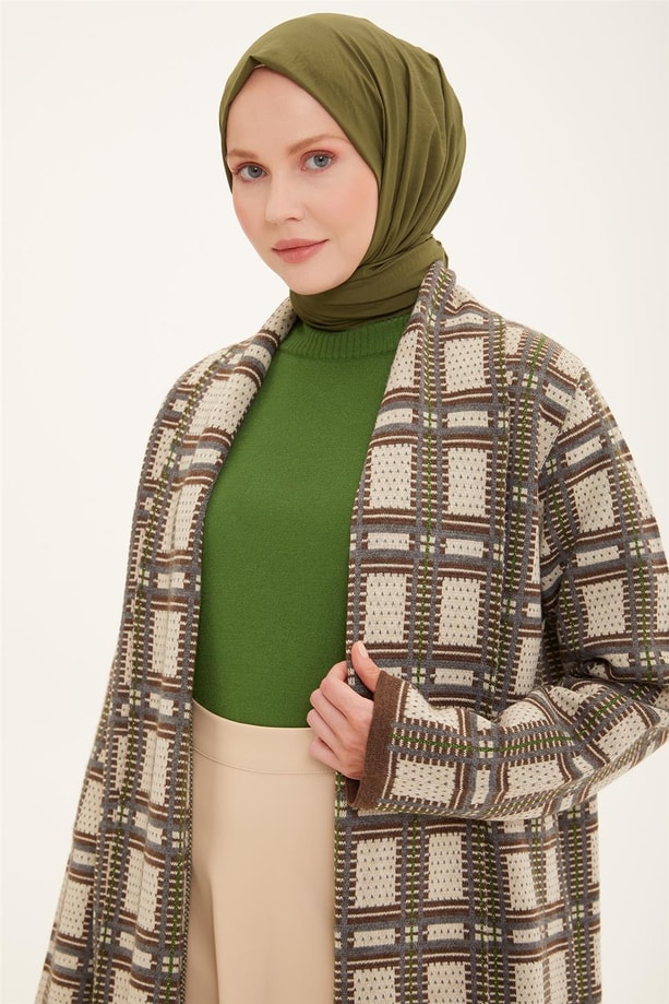 Armine Hırka 22KF4257 Kahverengi