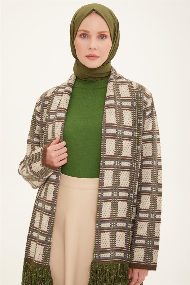 Armine Hırka 22KF4257 Kahverengi