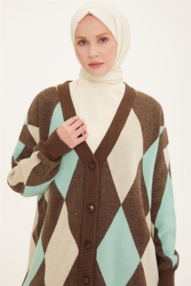 Armine Hırka 22KF4258 Kahverengi