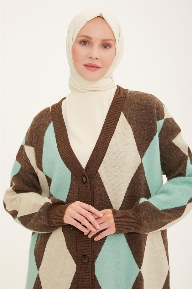 Armine Hırka 22KF4258 Kahverengi
