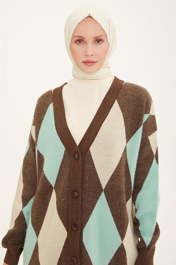 Armine Hırka 22KF4258 Kahverengi