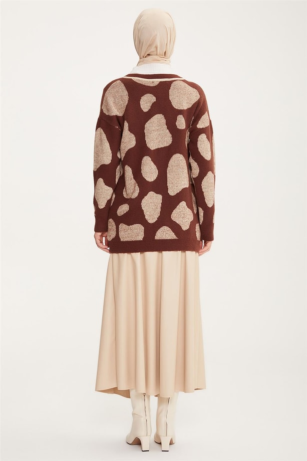 Armine Hırka 22KF4260 Kahverengi