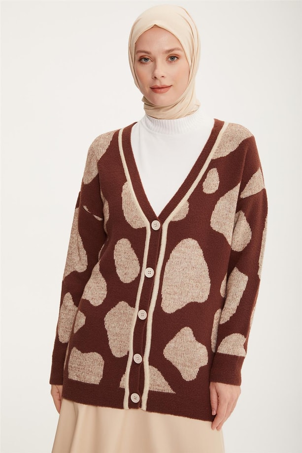 Armine Hırka 22KF4260 Kahverengi