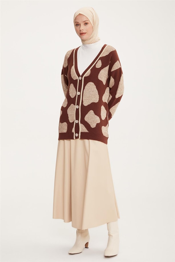 Armine Hırka 22KF4260 Kahverengi