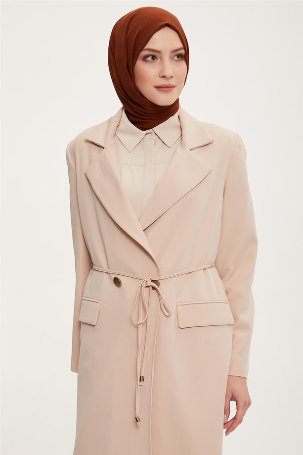 Armine Oversize Kruvaze Maskülen Ceket 22K5000 Bej