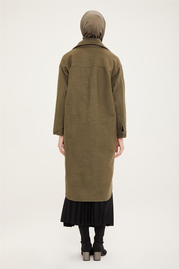Armine Oversize Gömlek Ceket 22K5006 Haki