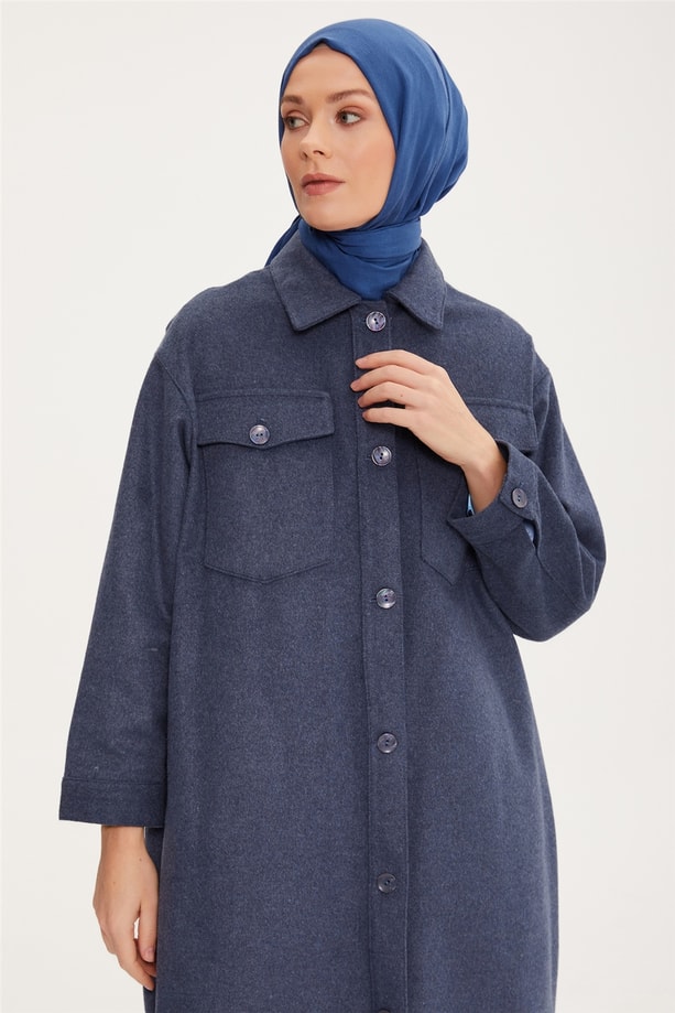 Armine Oversize Gömlek Ceket 22K5006 Morcivert