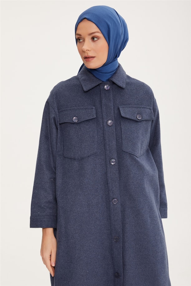 Armine Oversize Gömlek Ceket 22K5006 Morcivert
