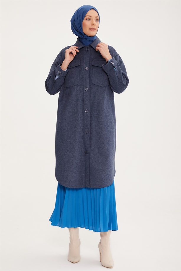 Armine Oversize Gömlek Ceket 22K5006 Morcivert