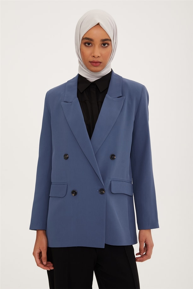 Armine Ceket 22KD5007 İndigo