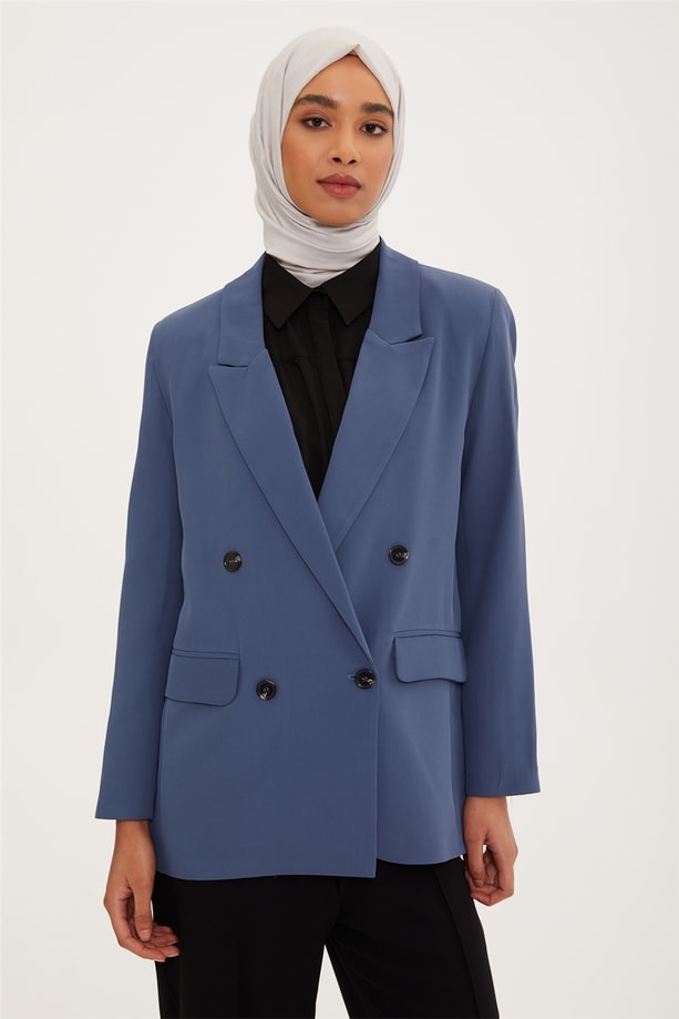Armine Ceket 22KD5007 İndigo