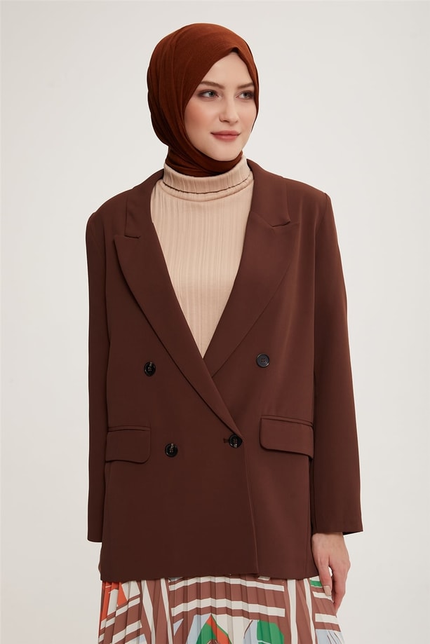 Armine Ceket 22KD5007 Kahverengi