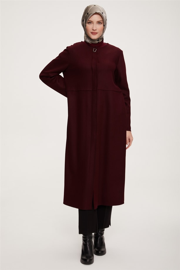 Armine Minimal Ve Asimetrik Kesim Detaylara Sahip Giy Çık 22K5902 Bordo