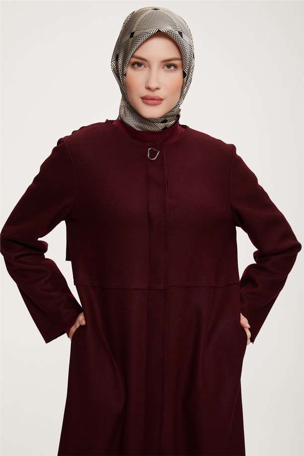 Armine Minimal Ve Asimetrik Kesim Detaylara Sahip Giy Çık 22K5902 Bordo