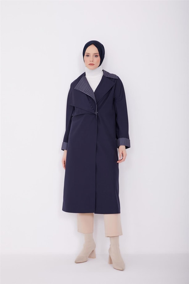 Armine Asimetrik Model Kruvaze Giyçık 22K5911 Lacivert