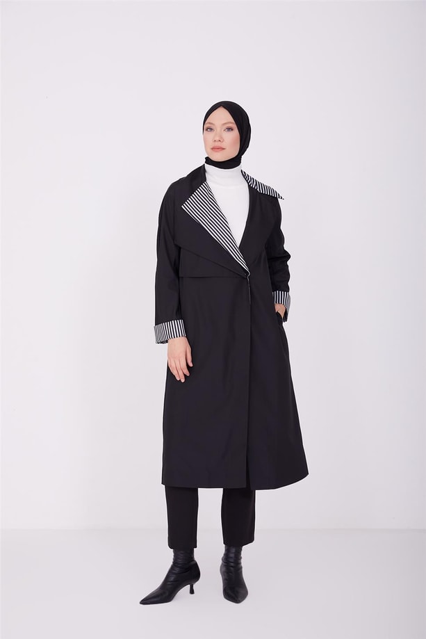 Armine Asimetrik Model Kruvaze Kapamalı Giyçık 22K5911 Siyah