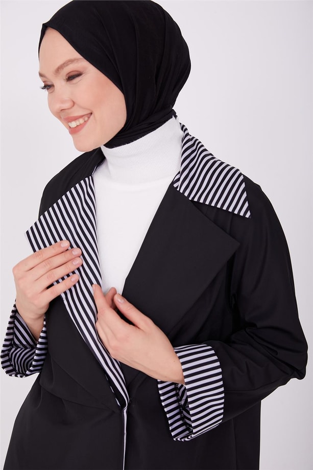 Armine Asimetrik Model Kruvaze Kapamalı Giyçık 22K5911 Siyah