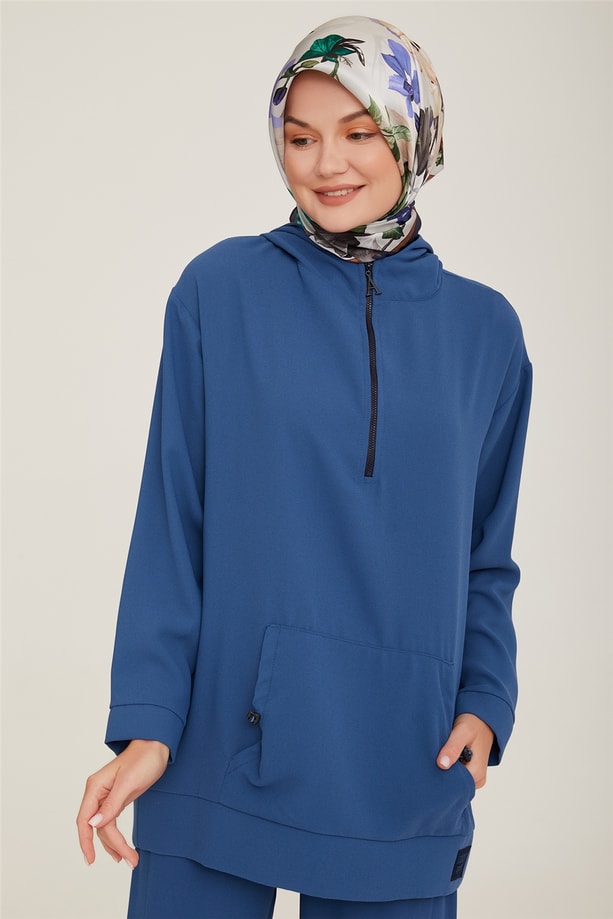Armine Fermuar İçi Kumaşlı Spor Takım 22K6504 İndigo