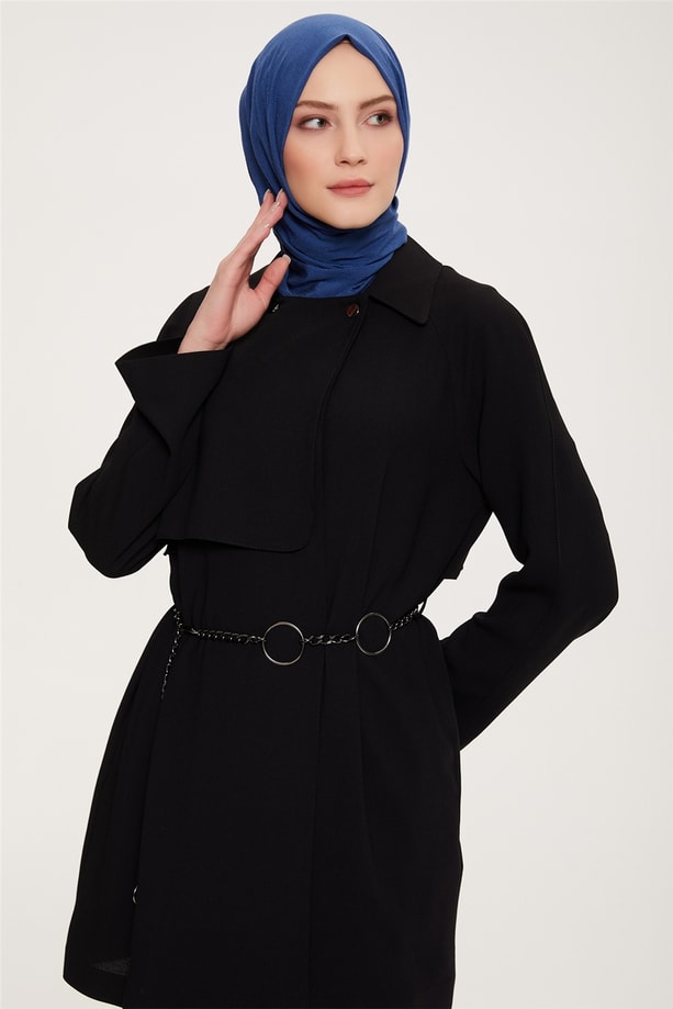 Armine Zincir Kemerli Pantolonlu Takım 22K6521 Siyah