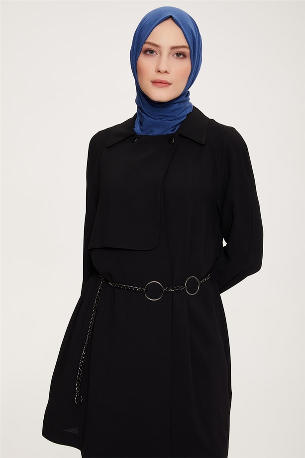 Armine Zincir Kemerli Pantolonlu Takım 22K6521 Siyah