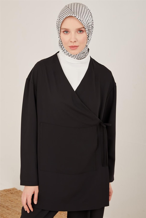 Armine Anvelop Kare Cepli Pantolonlu Takım 22K6526 Siyah