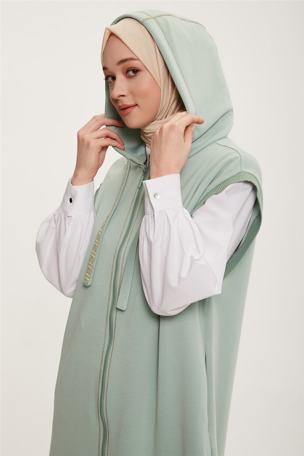 Armine Simli Dikişli Ve Ribanalı Takım 22K6539 Yeşim