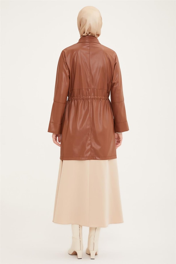 Armine Kordon Detaylı Deri Kap 22K7706 Camel