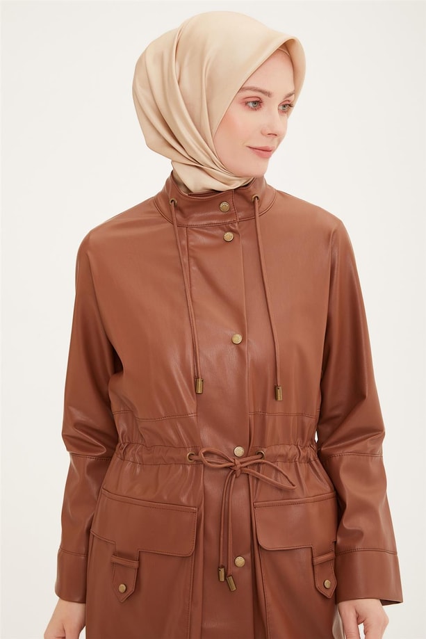 Armine Kordon Detaylı Deri Kap 22K7706 Camel