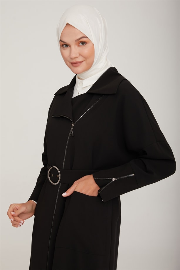 Armine Manşeti Genişleyebilir PArdesü 22K8109 Siyah