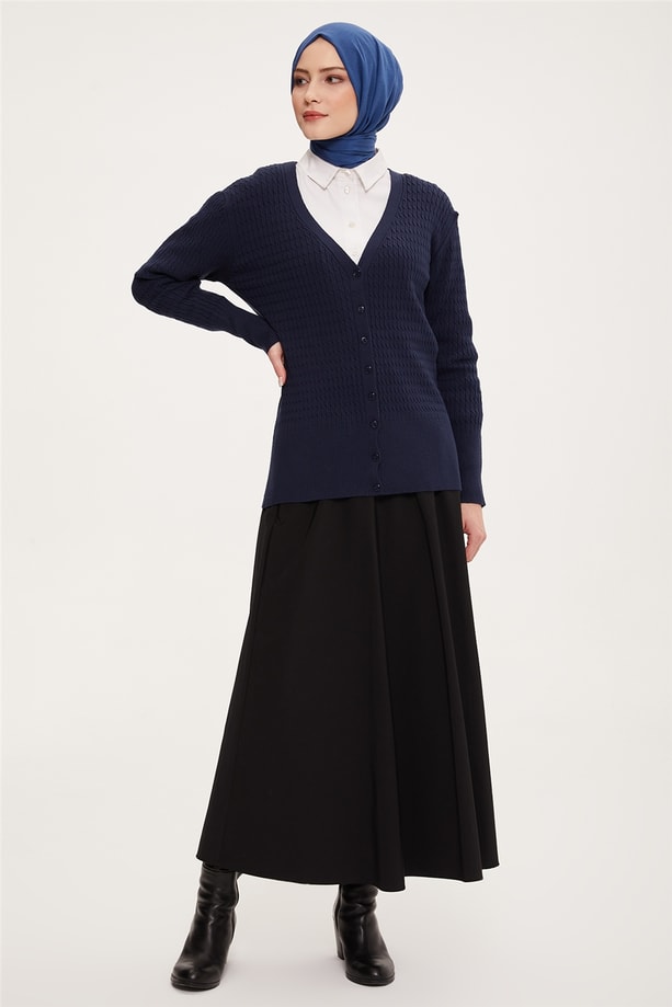 Armine Hırka 22KD9028 Lacivert