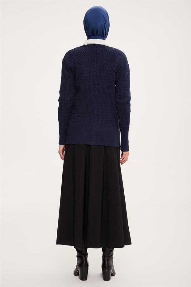 Armine Hırka 22KD9028 Lacivert
