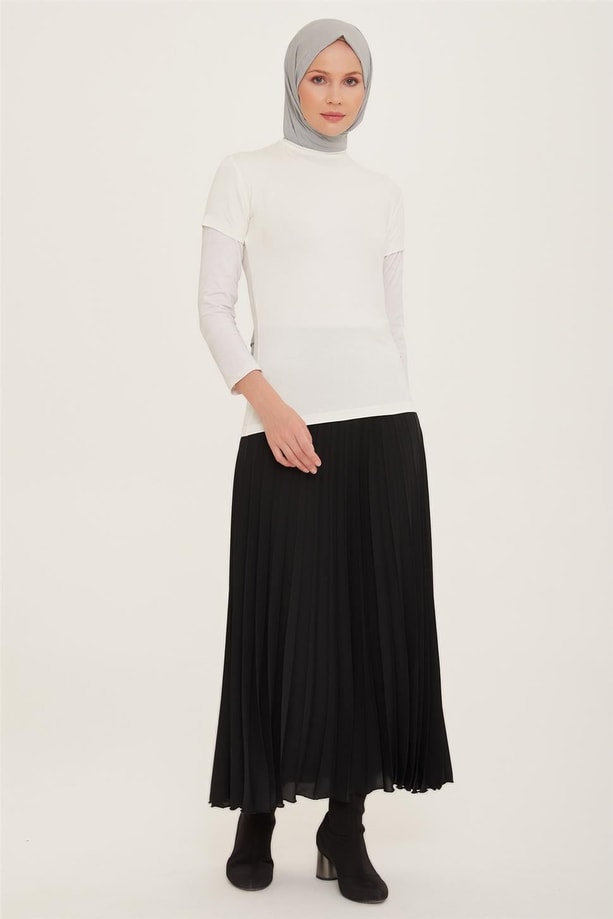 Armine Kısa Kol Badi 22KD9037-1 Ekru