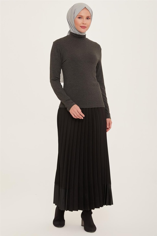Armine Balıkçı Yaka Badi 22KD9039 Antrasit
