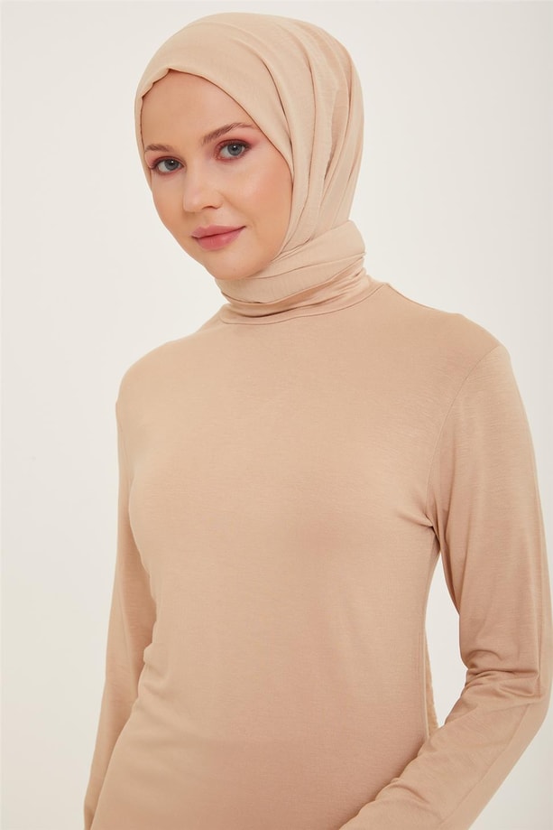 Armine Balıkçı Yaka Badi 22KD9039 Camel