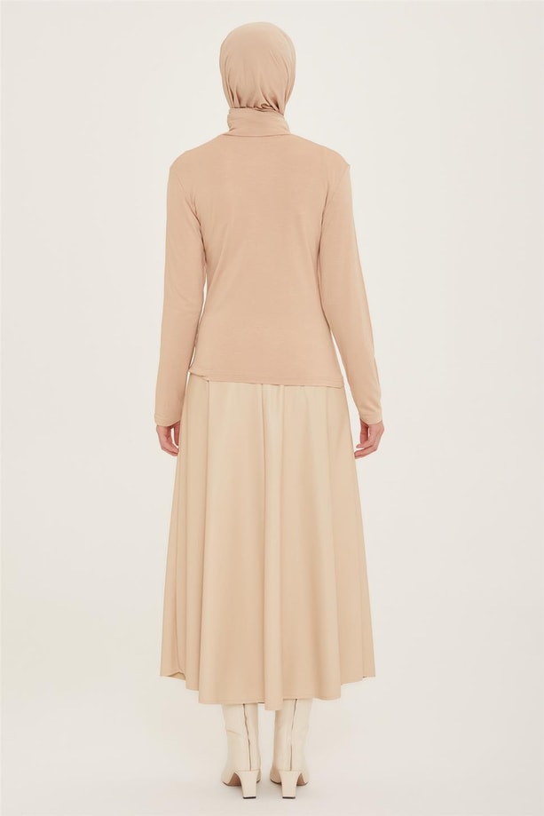 Armine Balıkçı Yaka Badi 22KD9039 Camel