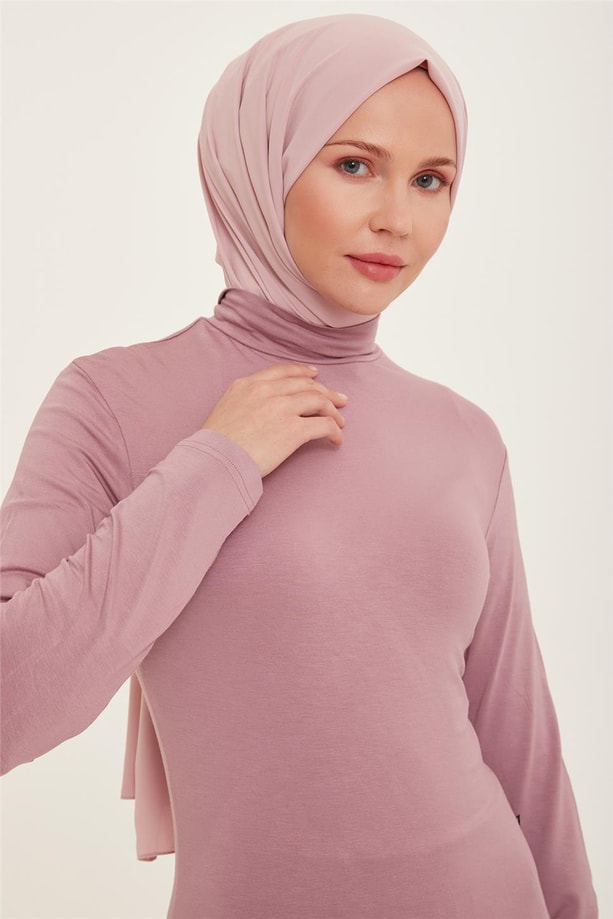 Armine Balıkçı Yaka Badi 22KD9039 Gül Kurusu